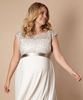 Mia Plus Size Maternity Dress Ivory by Tiffany Rose