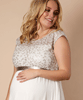 Mia Plus Size Maternity Dress Ivory by Tiffany Rose