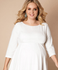 Sienna Maternity Plus Size Dress Short Cream by Tiffany Rose