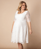 Verona Plus Size Maternity Wedding Dress Short Ivory White by Tiffany Rose