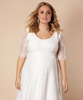 Verona Plus Size Maternity Wedding Dress Short Ivory White by Tiffany Rose