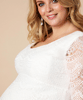 Verona Plus Size Maternity Wedding Dress Short Ivory White by Tiffany Rose