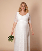 Umstandsbrautkleid Verona lang in plus size Elfenbein / Weiß by Tiffany Rose