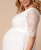 Robe de Mariée Maternité Verona Longue Plus Size Blanc Ivoire by Tiffany Rose