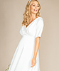 Zoey Maternity Weding Dress Satin Ivory by Tiffany Rose