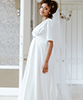 Robe de Mariée Maternité Zoey longue en Ivoire Satiné by Tiffany Rose