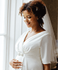 Zoey Maternity Wedding Gown Satin Ivory by Tiffany Rose