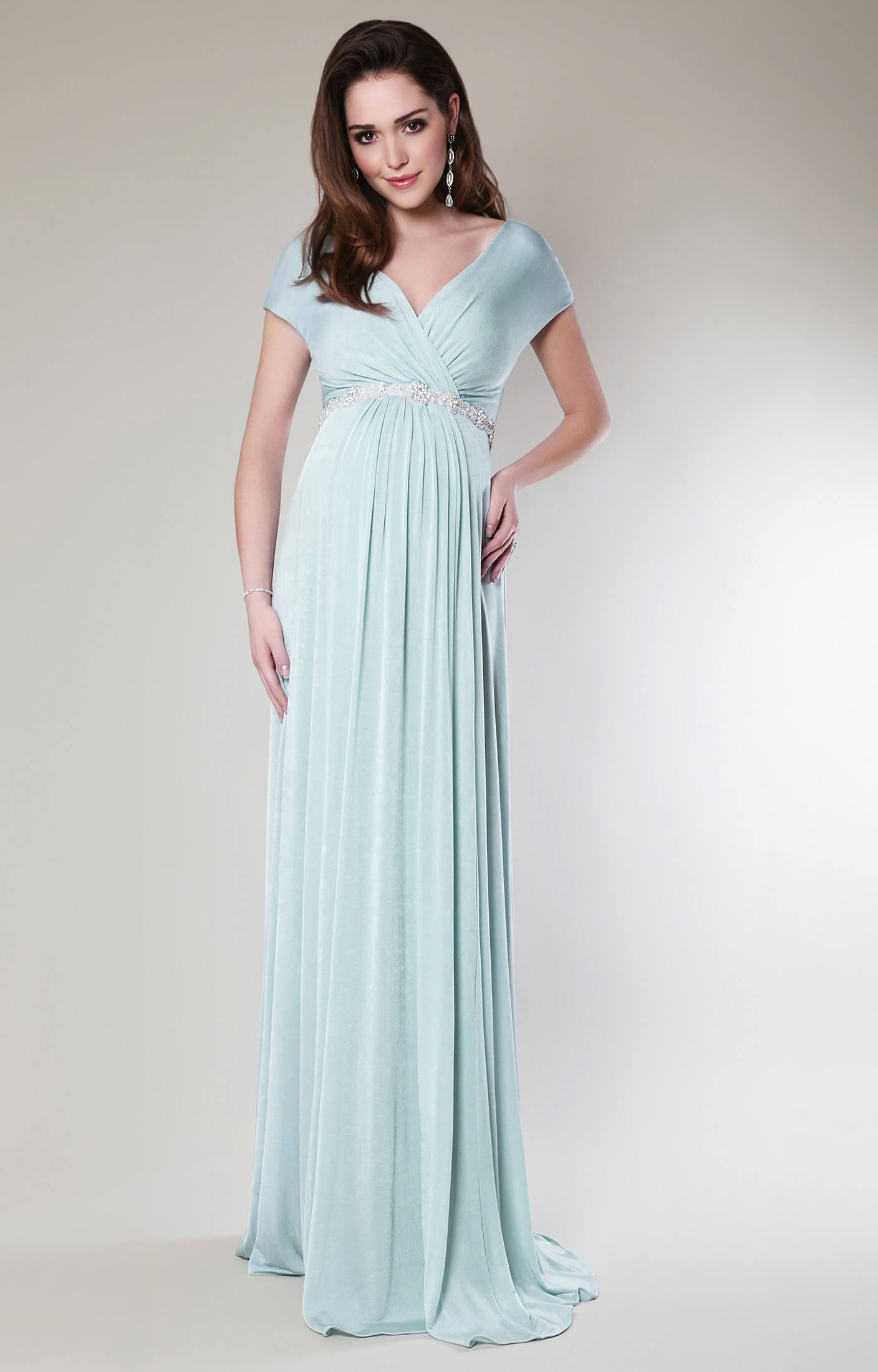 Alessandra Maternity Gown Long (Sea Breeze) - Maternity Wedding Dresses ...