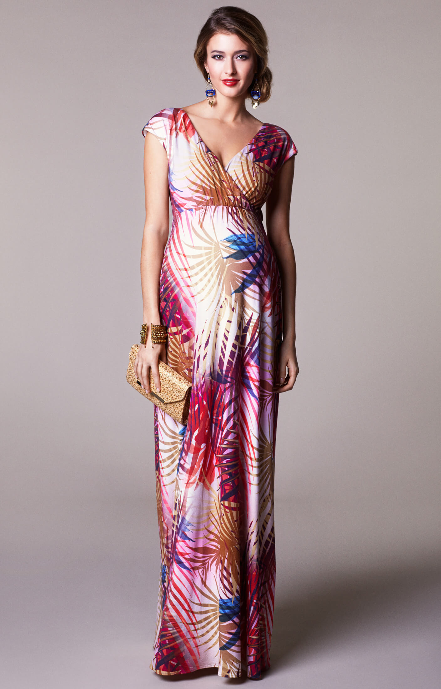 Alana Maternity Maxi Dress Hot Tropics ...