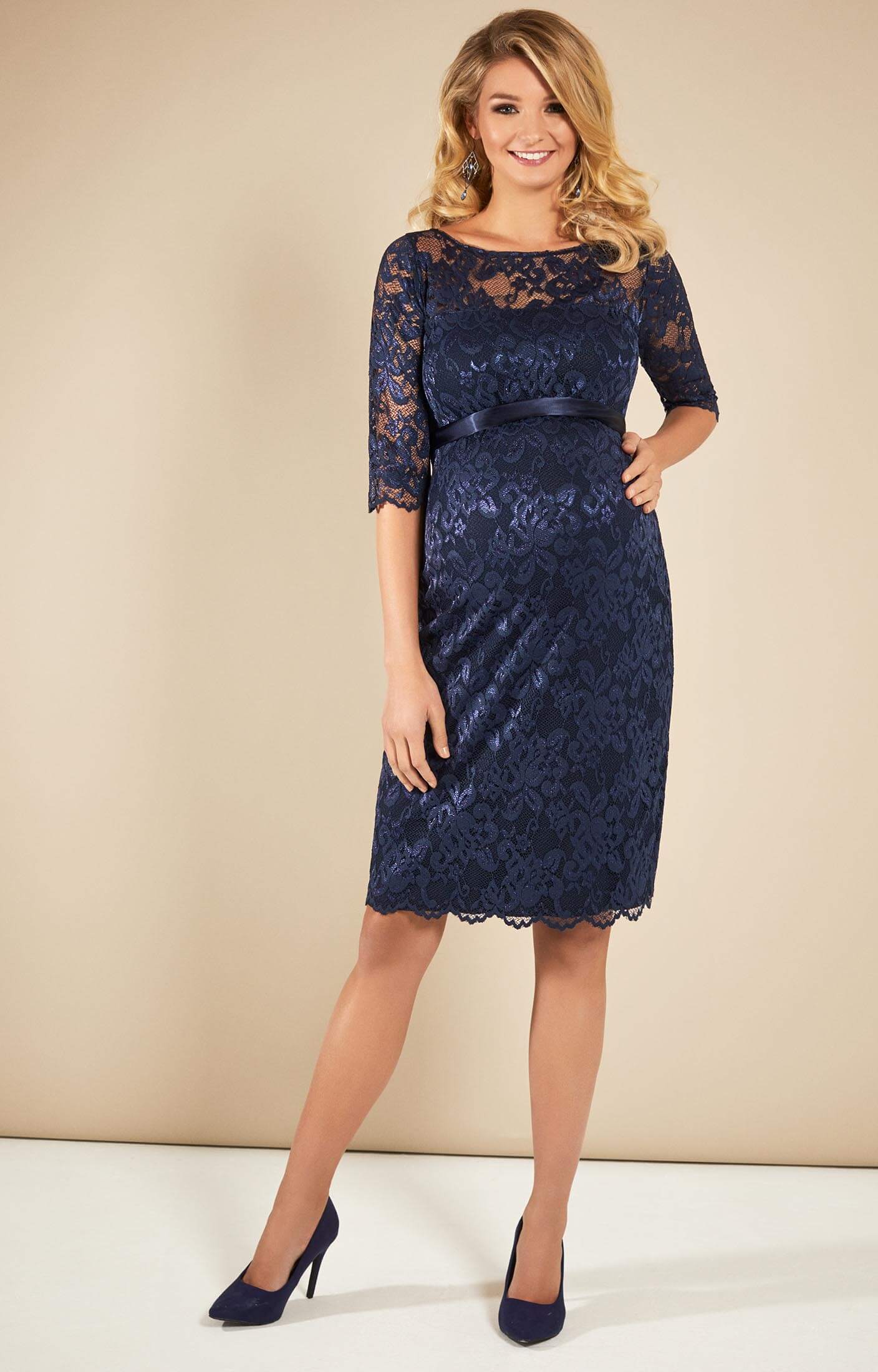 A Navy Lace Dress