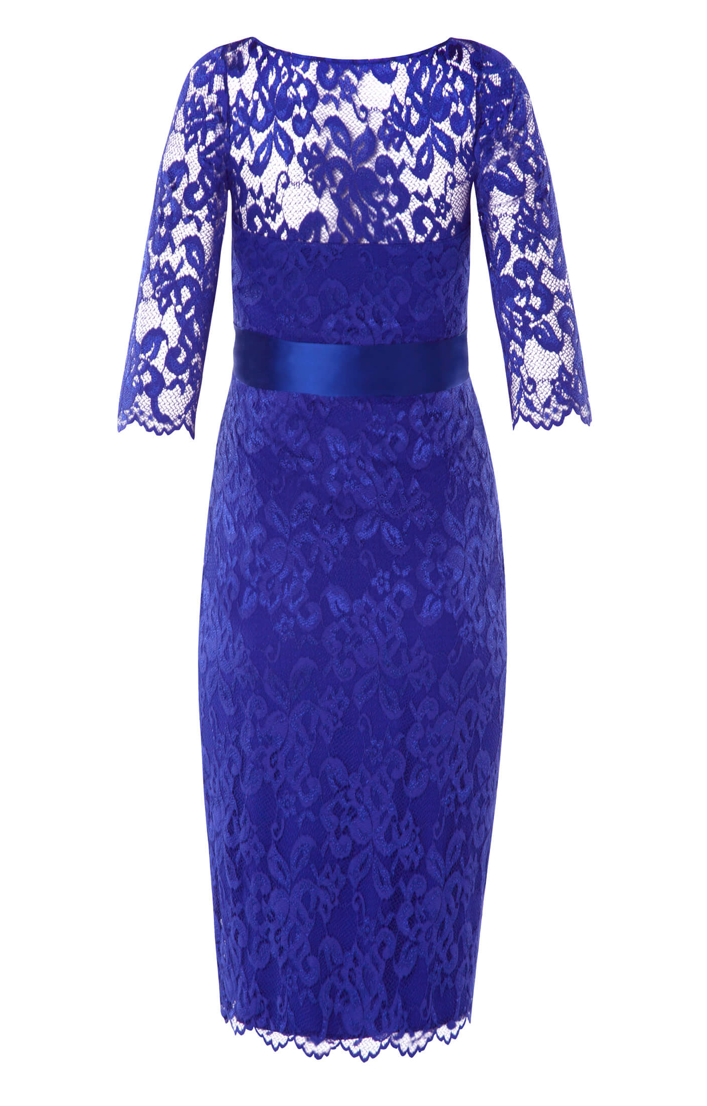 Amelia Maternity Lace Dress Short Royal ...