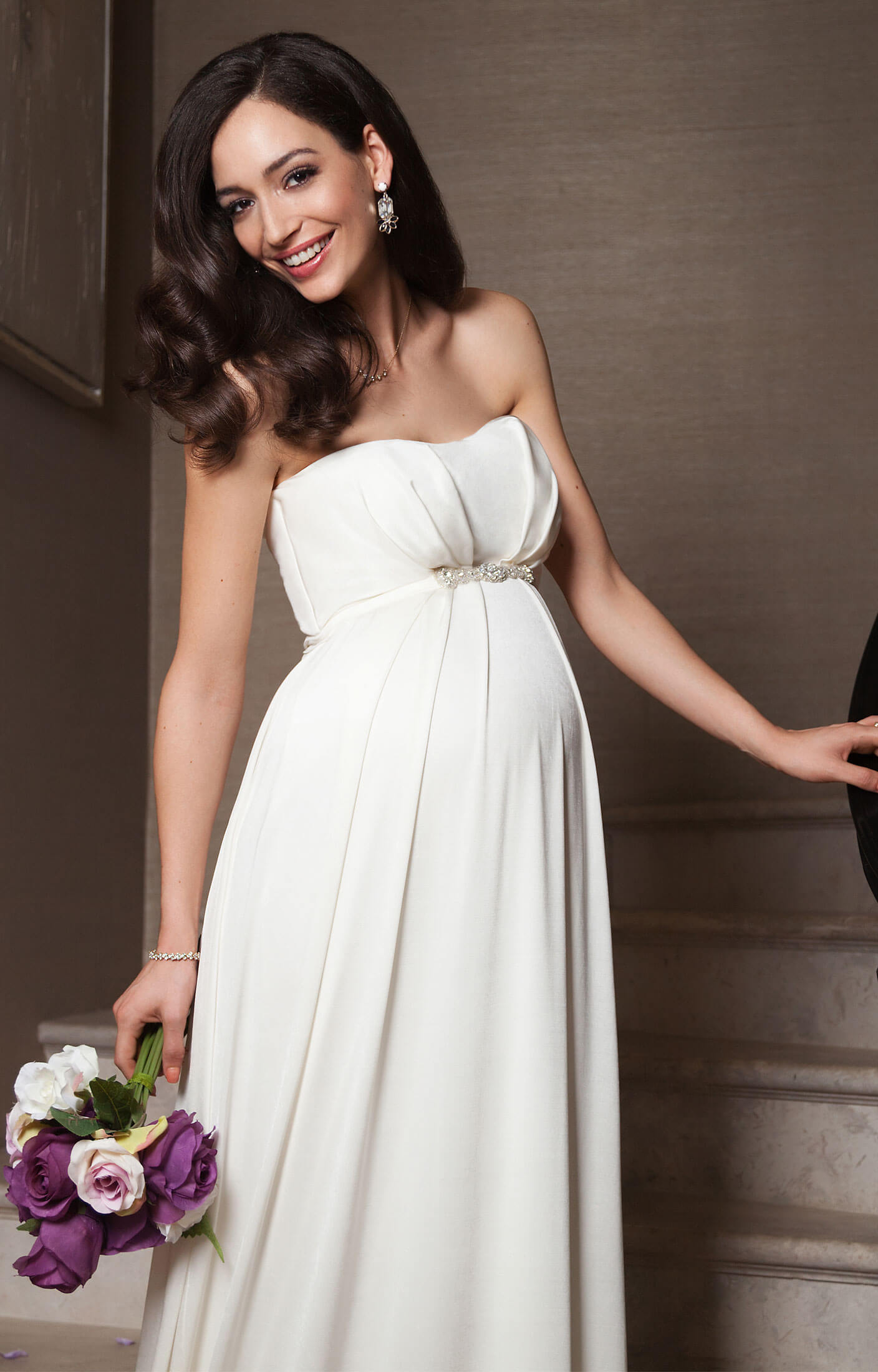 Annabella Maternity Wedding Gown (Ivory) - Maternity Wedding Dresses ...