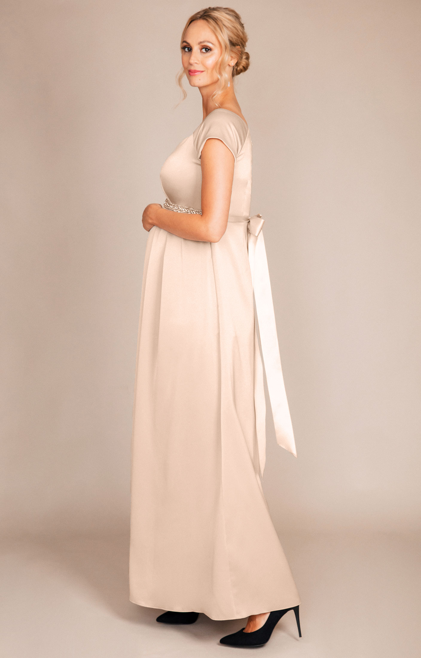 Aria Maternity Gown Champagne