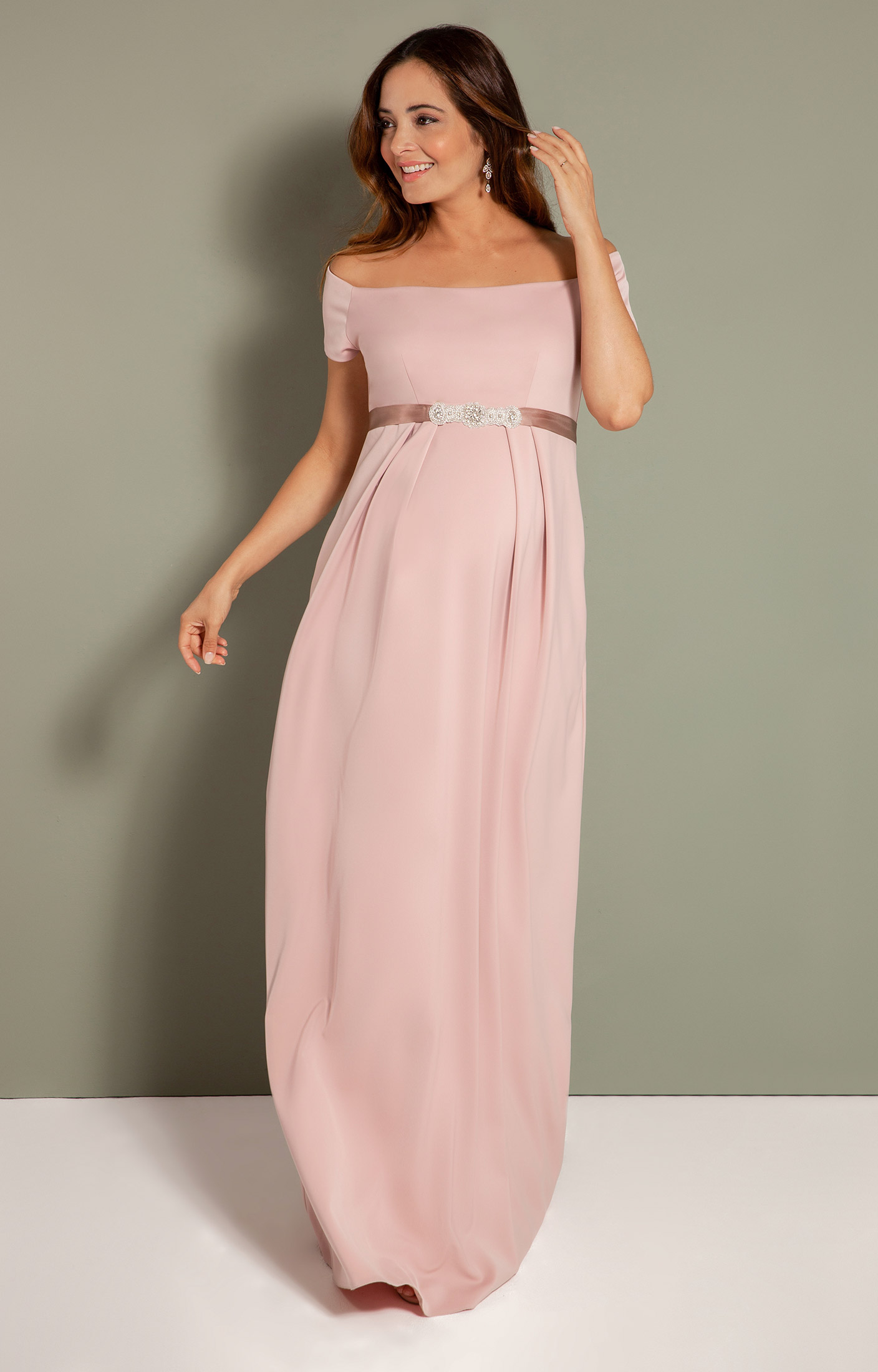 Aria Maternity Gown Mellow Rose Pink