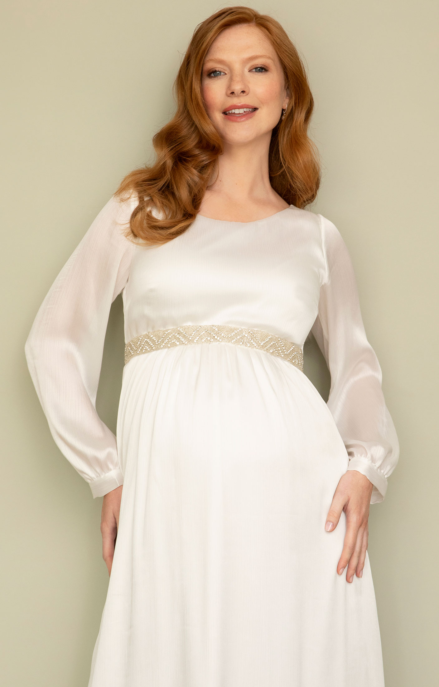 Alaska Plus Size Maternity Silk Chiffon Wedding Gown