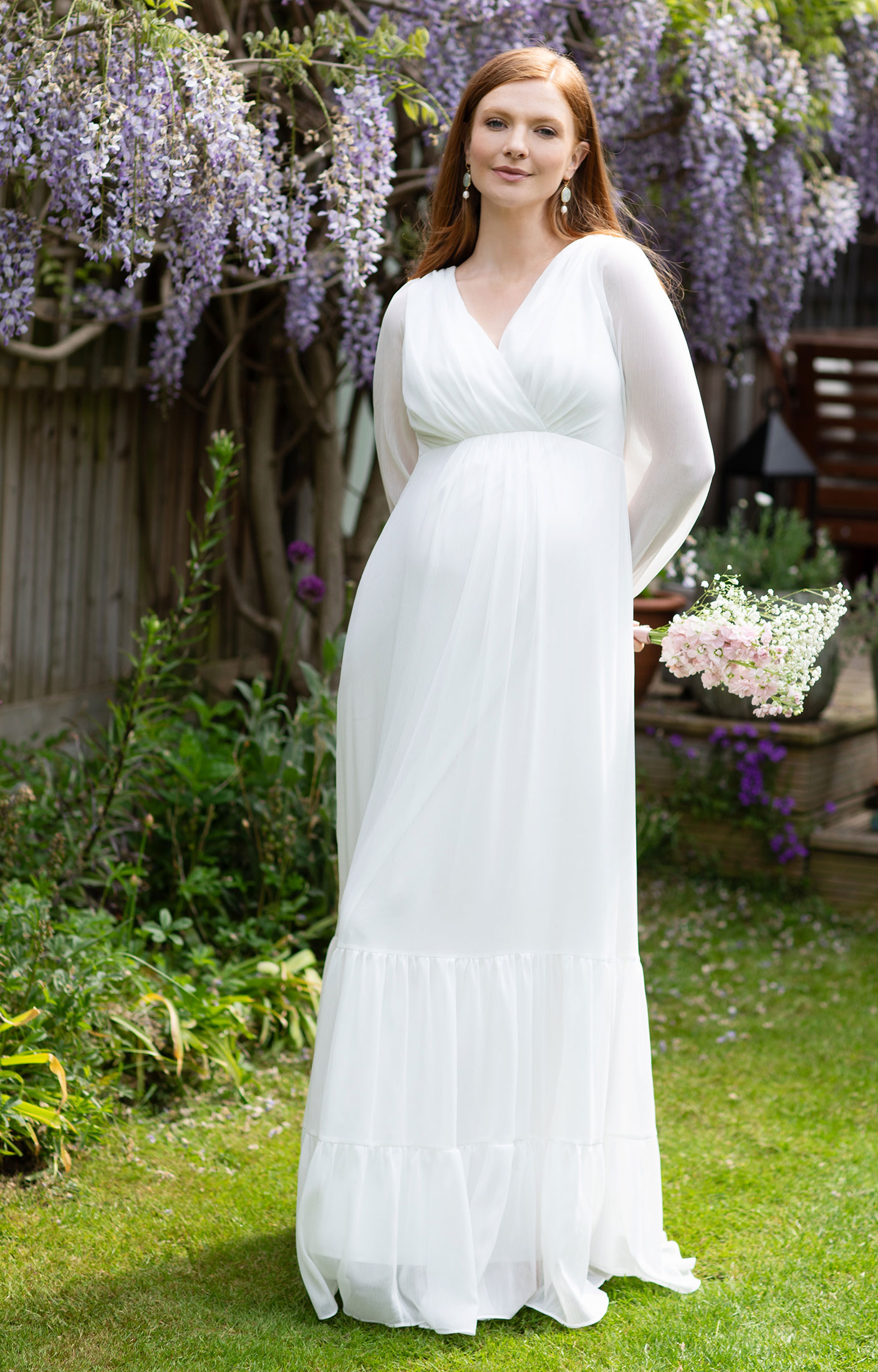 Bella Maxi Maternity Dress (White) - Maternity Wedding Dresses, Evening  Wear and Party Clothes by Tiffany Rose