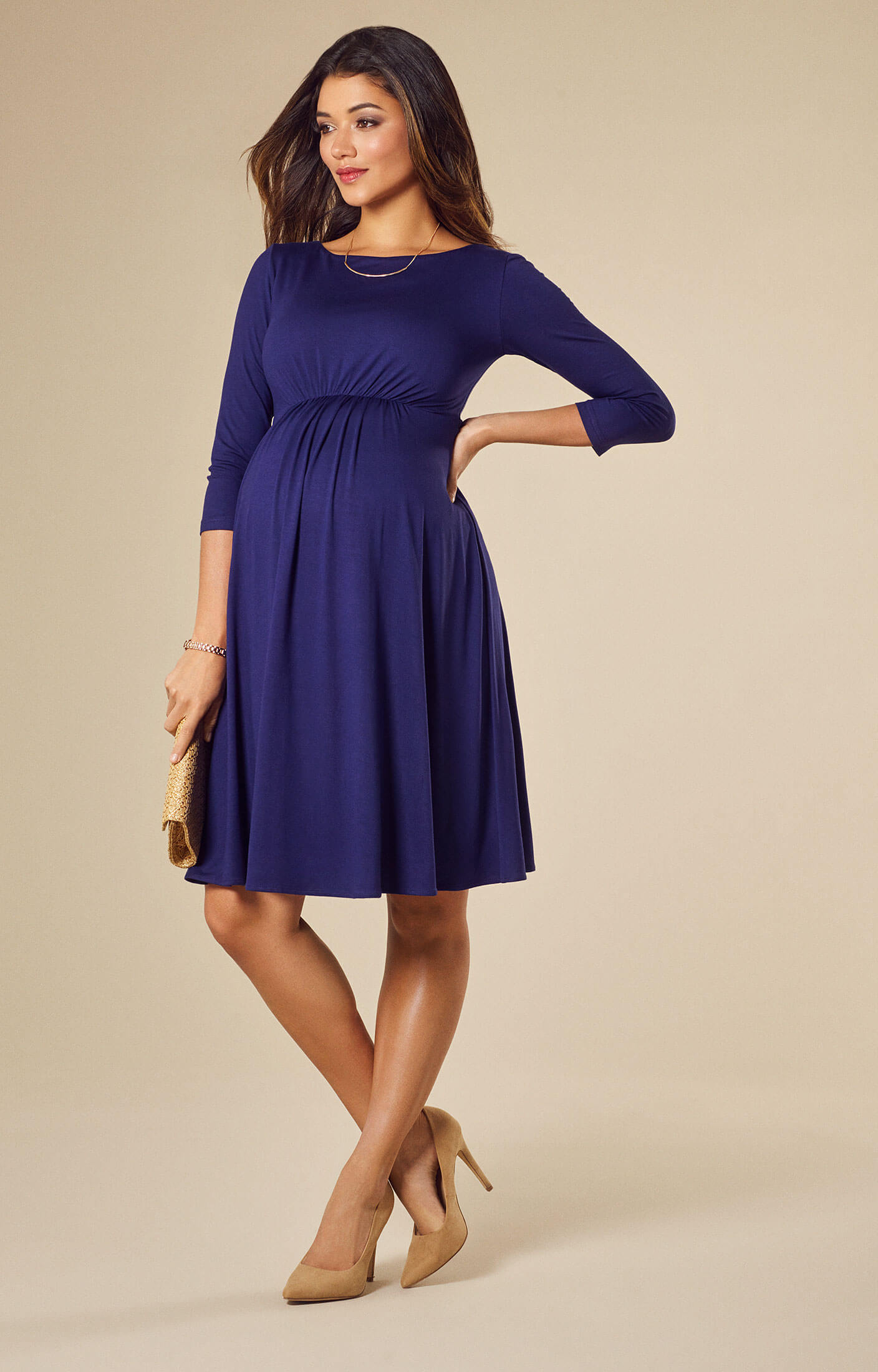 Cathy Maternity Dress Short Eclipse Blue - Maternity Wedding Dresses ...