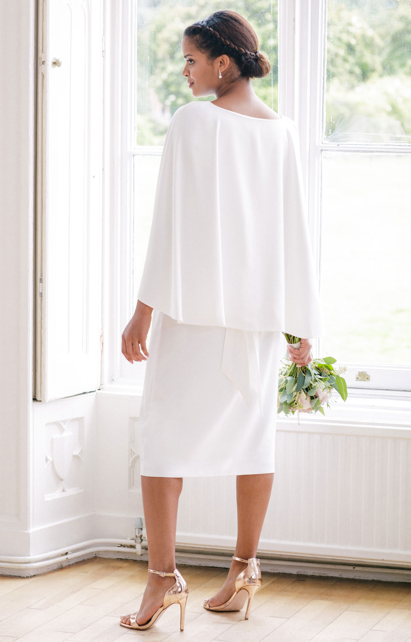 Christina Cape Dress Ivory White Maternity Wedding Dresses, Evening ...