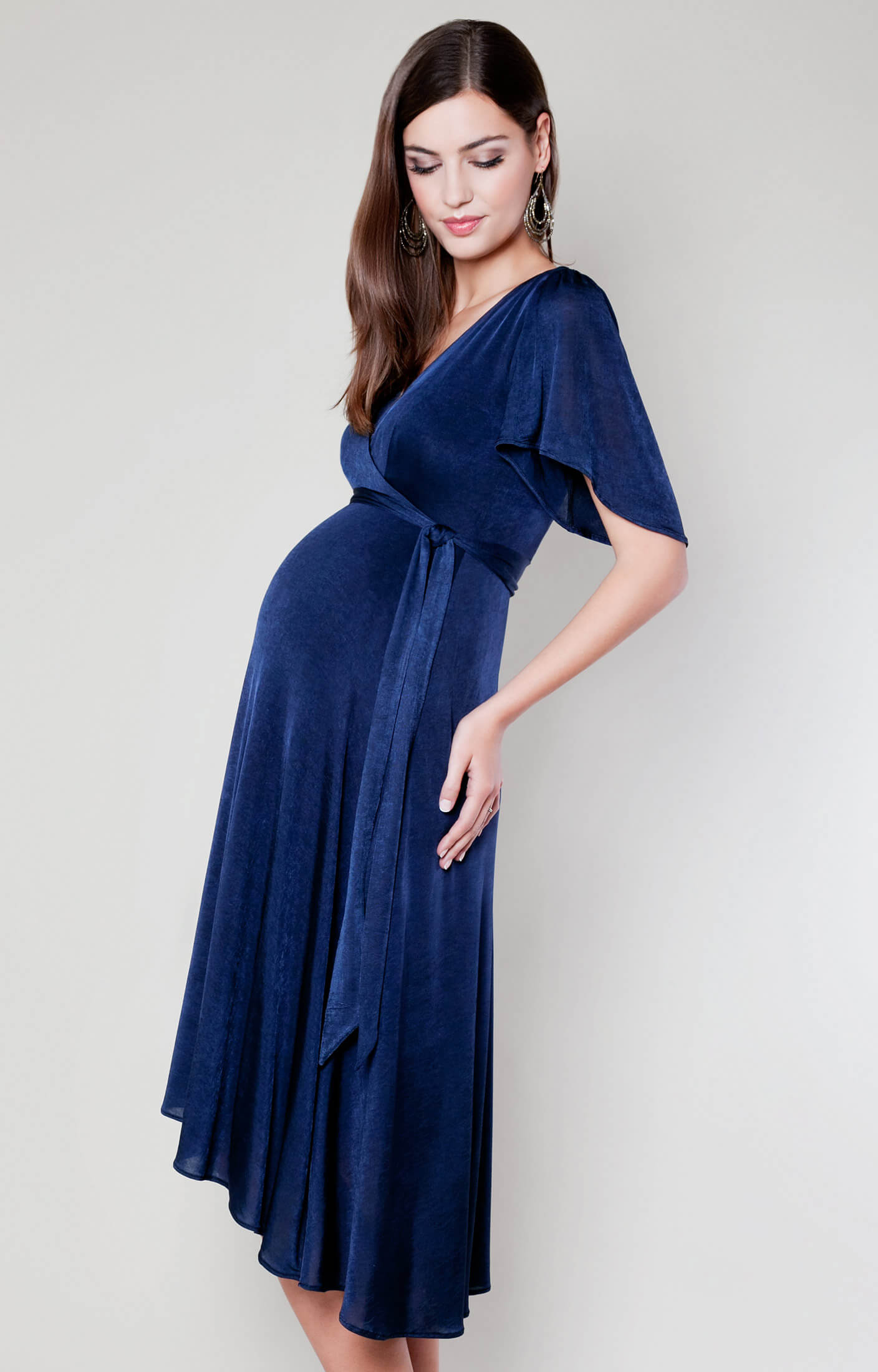 Cocoon Nursing Dress (Velvet Blue) - Maternity Wedding ...