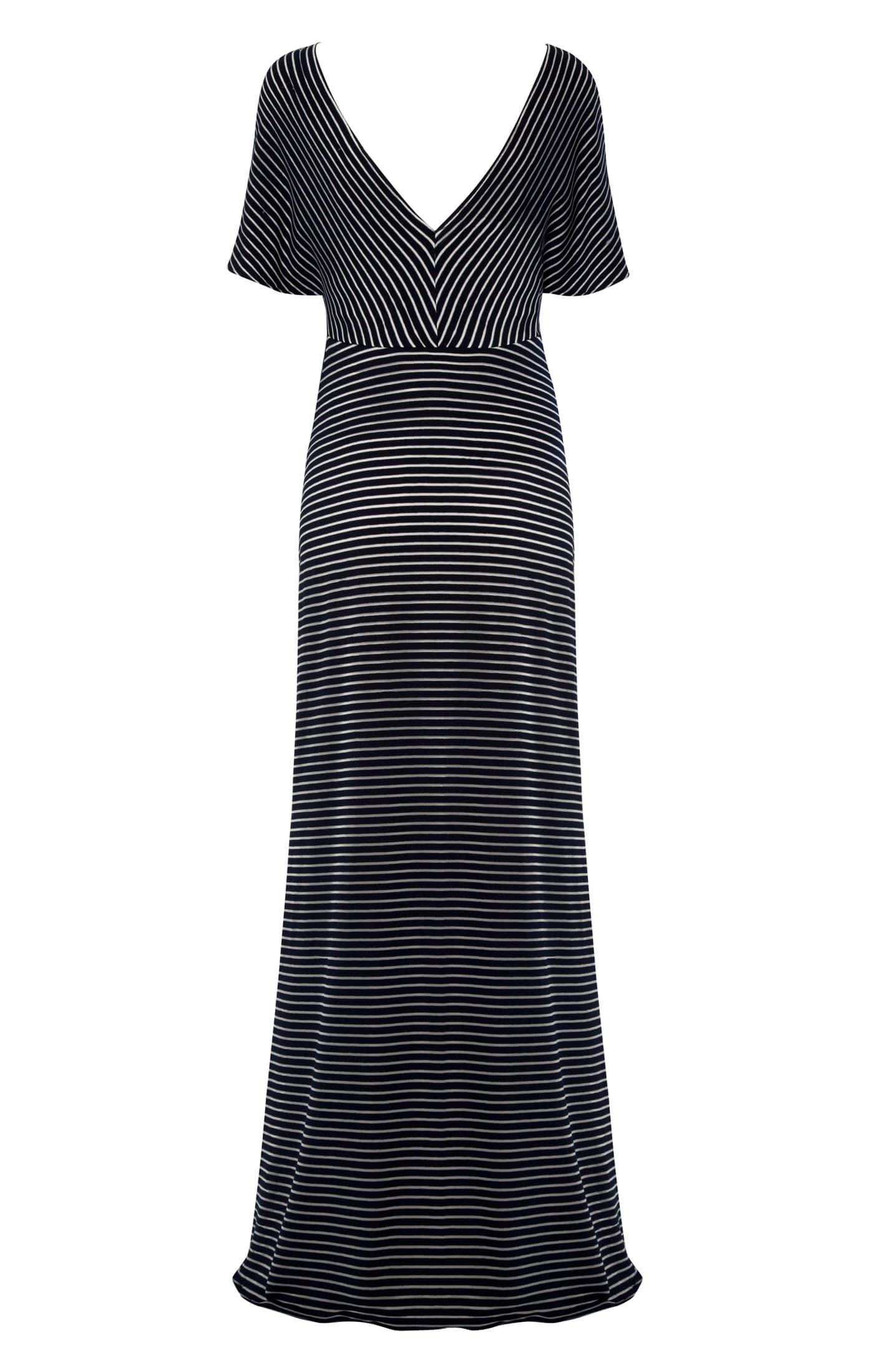 Celia Maternity Maxi Dress Navy Stripe - Maternity Wedding Dresses ...