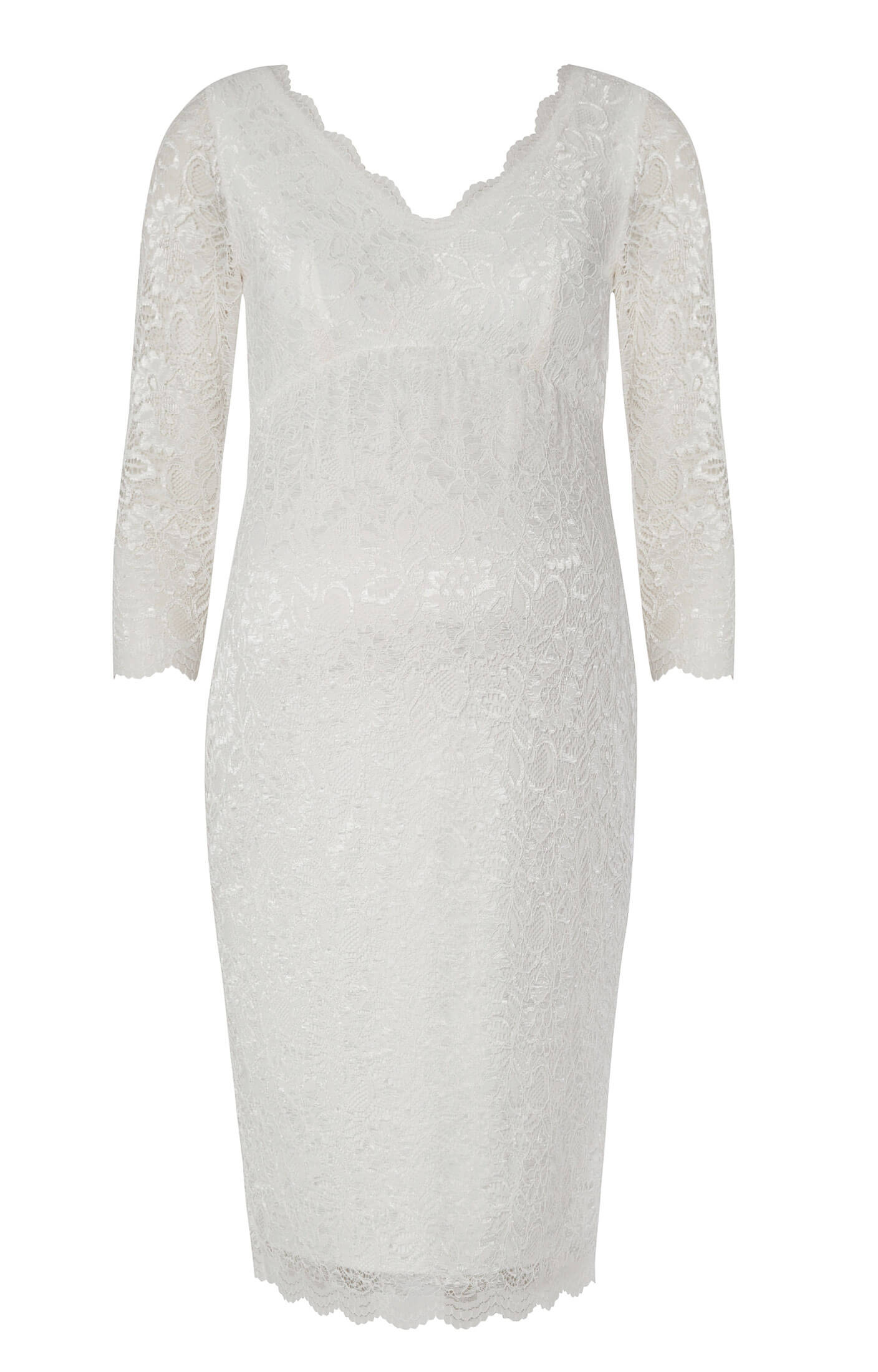 Chloe Lace Maternity Wedding Dress (Ivory) - Maternity Wedding Dresses ...