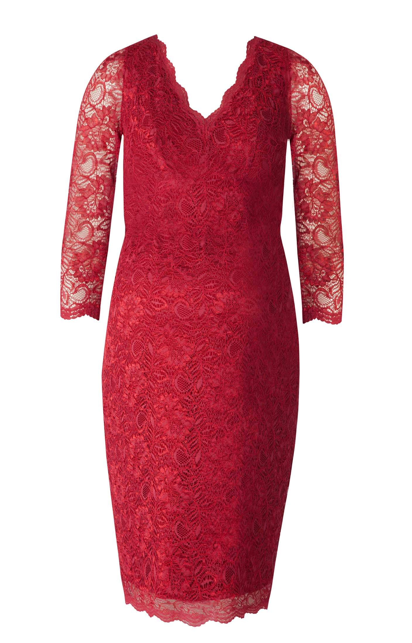 Chloe Lace Maternity Dress Scarlet - Maternity Wedding Dresses, Evening ...