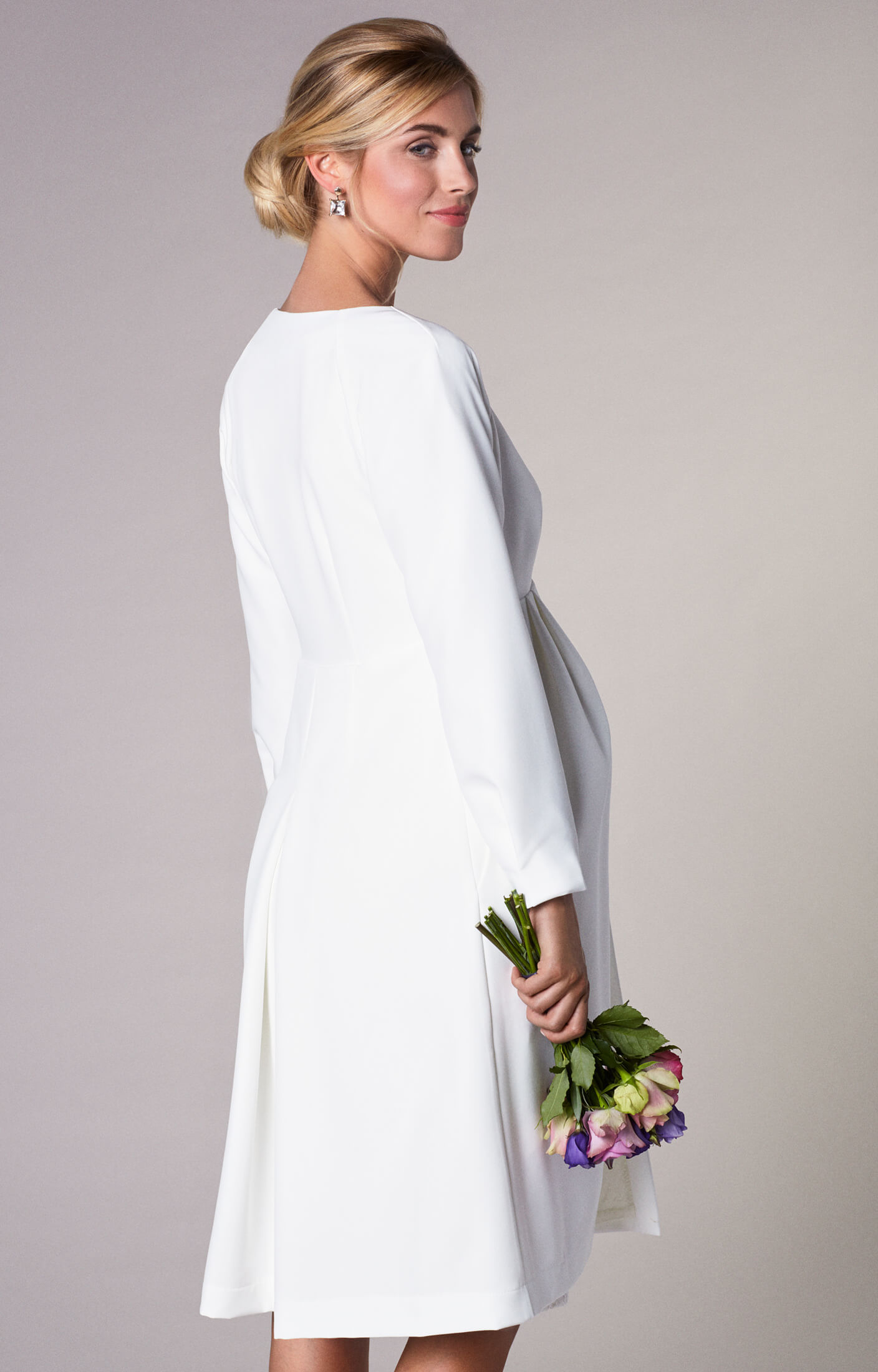 Christie Maternity Wedding Dress Coat Ivory - Maternity Wedding Dresses