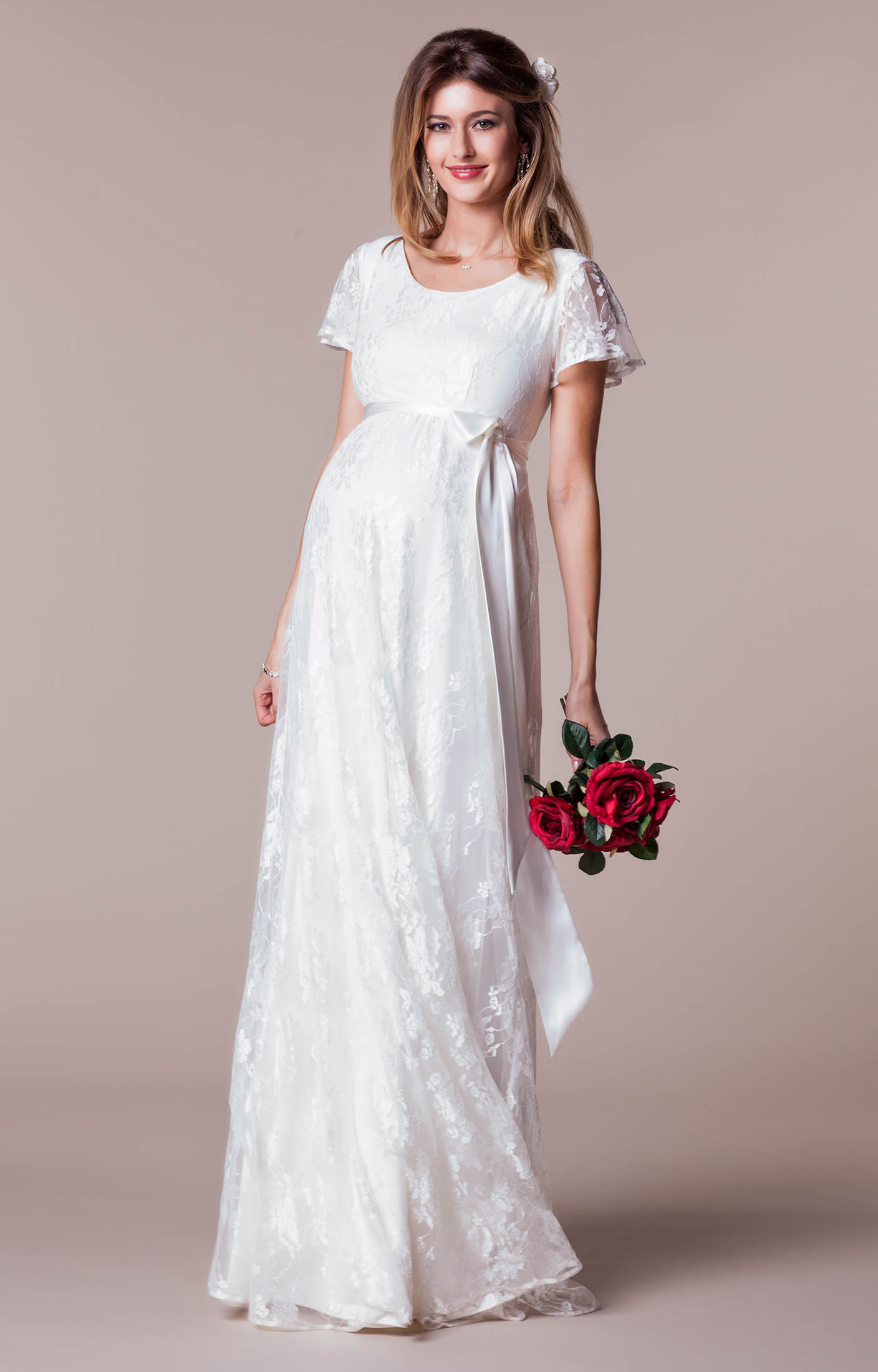 Elsa Maternity Wedding Gown Long Ivory Dream Maternity Elsa Maternity Wedding Gown Long Ivory Dream Maternity