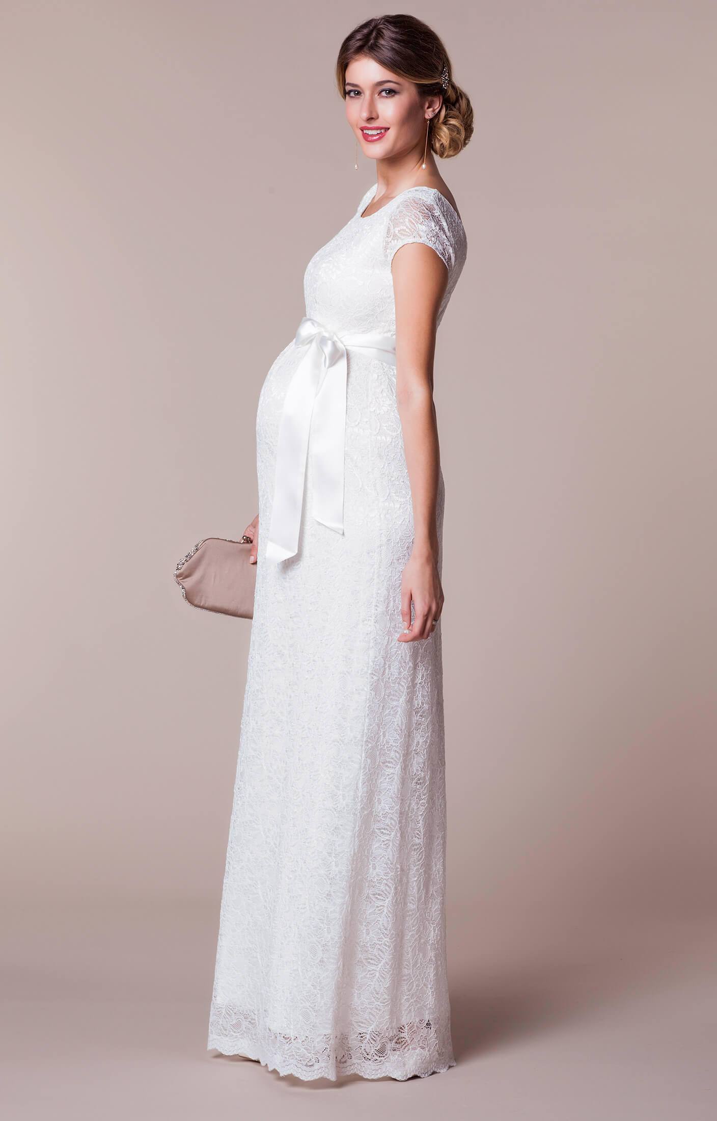Emma Maternity Wedding Gown Long Ivory - Maternity Wedding Dresses ...