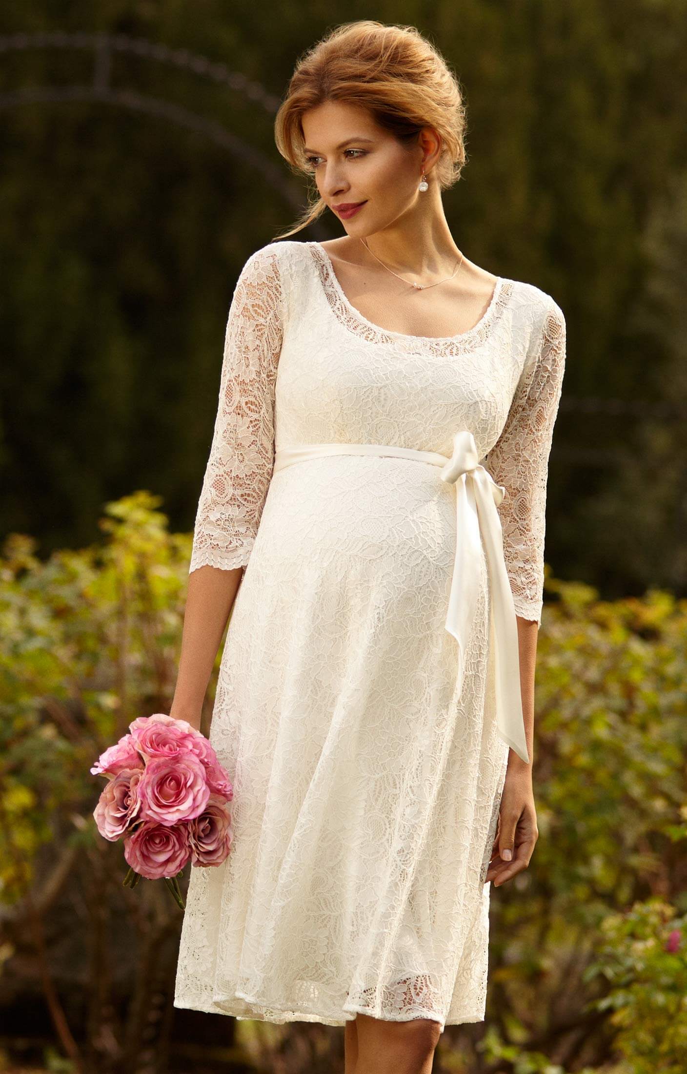 Freya Maternity Wedding Dress (Ivory)