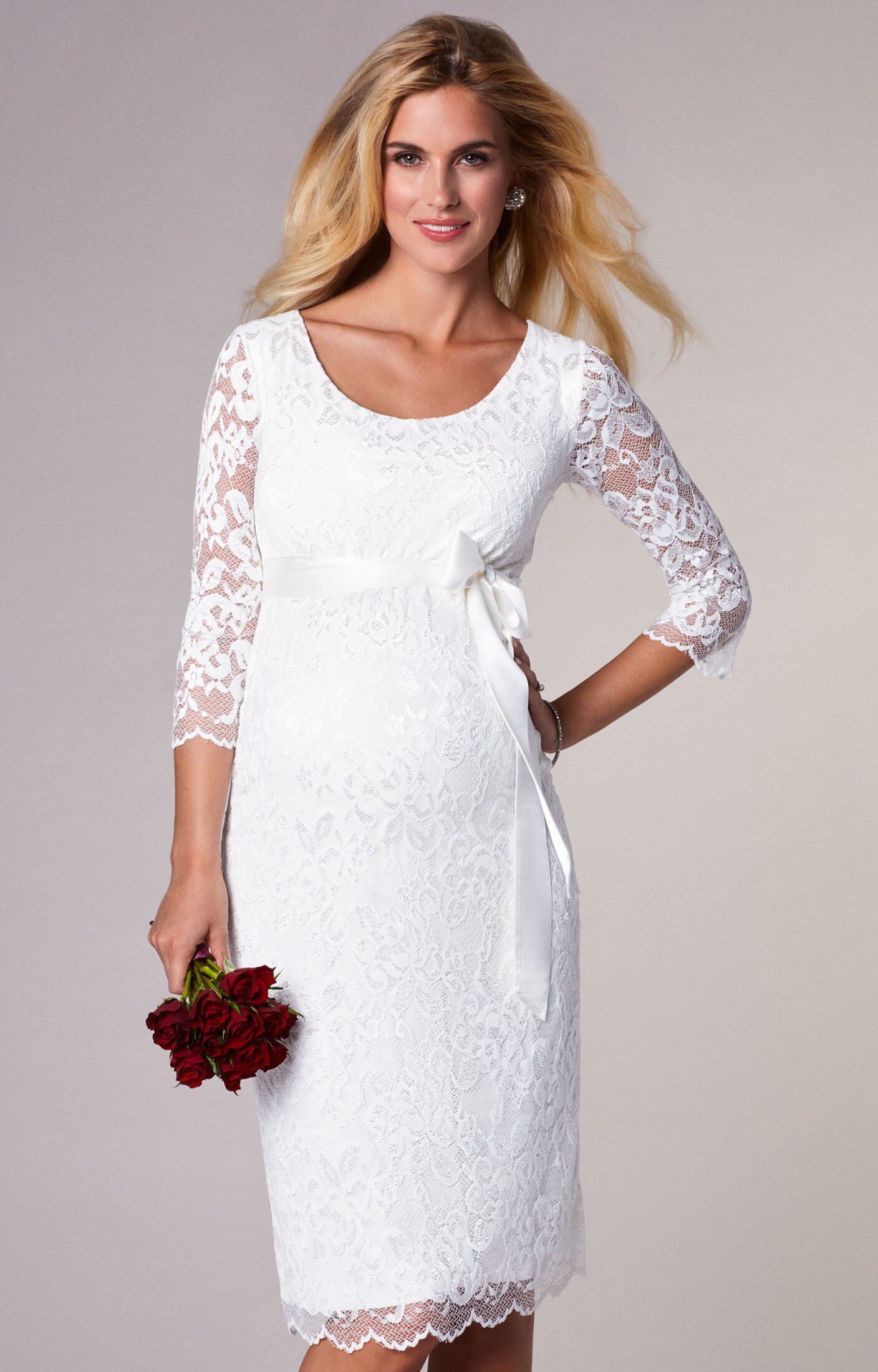 Katie Maternity Wedding Dress Short Ivory - Maternity Wedding Dresses