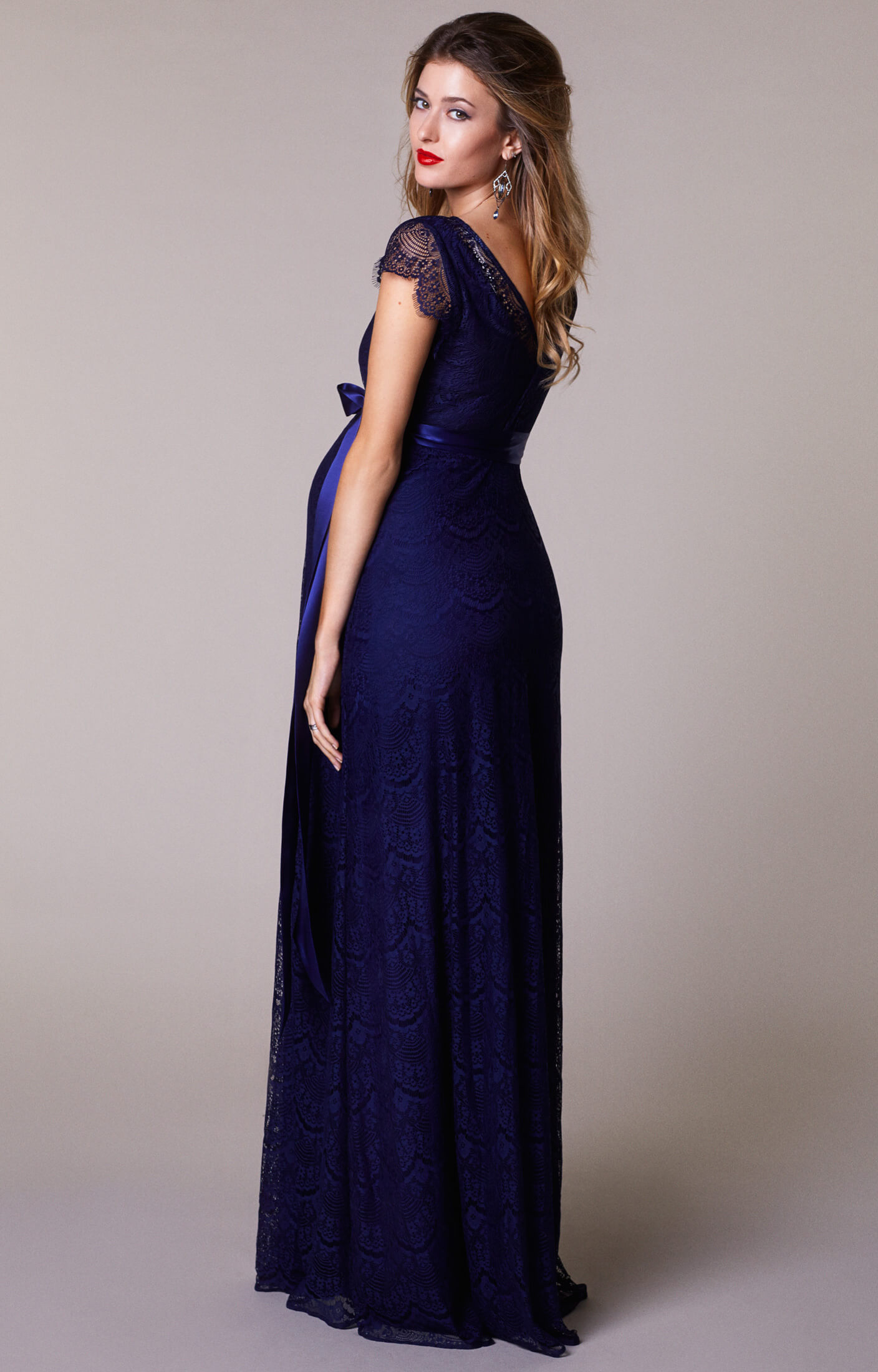 Kristin Maternity Gown Long Indigo Blue - Maternity Wedding Dresses ...