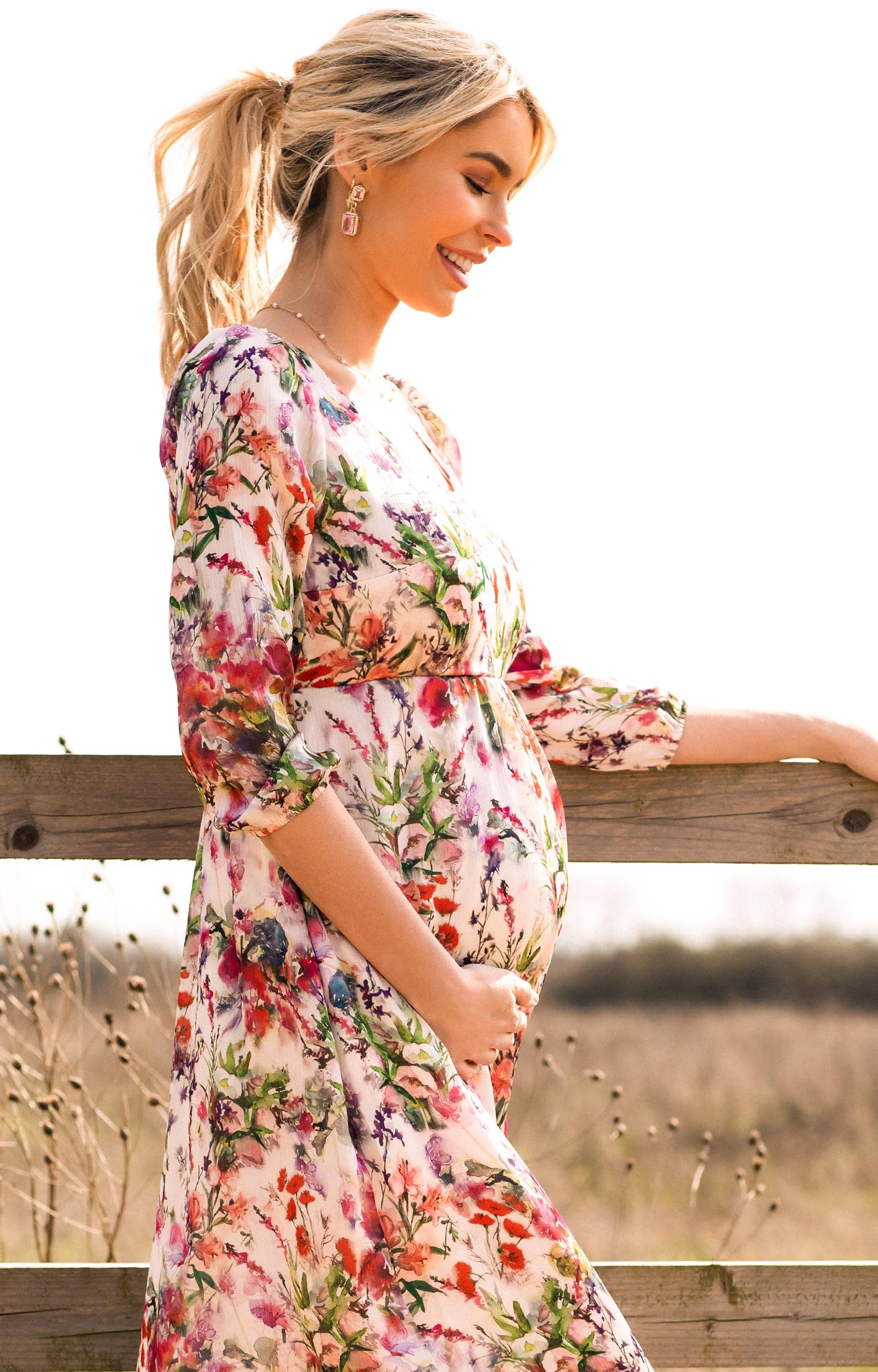 Lucy Maternity Maxi Dress Wildflower Garden - Maternity Wedding Dresses,  Evening Wear and Party Clothes by Tiffany Rose CA