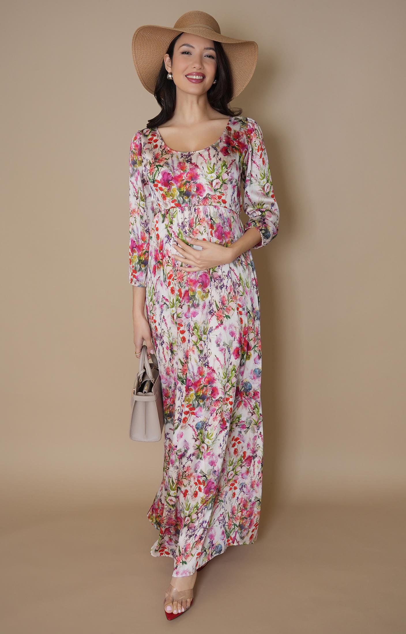 Lucy Maternity Maxi Dress Wildflower Garden