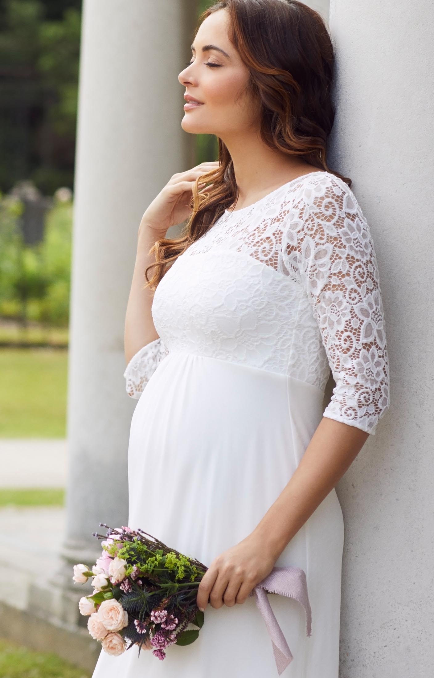 Bella Maxi Maternity Dress (White) - Maternity Wedding Dresses, Evening  Wear and Party Clothes by Tiffany Rose CA