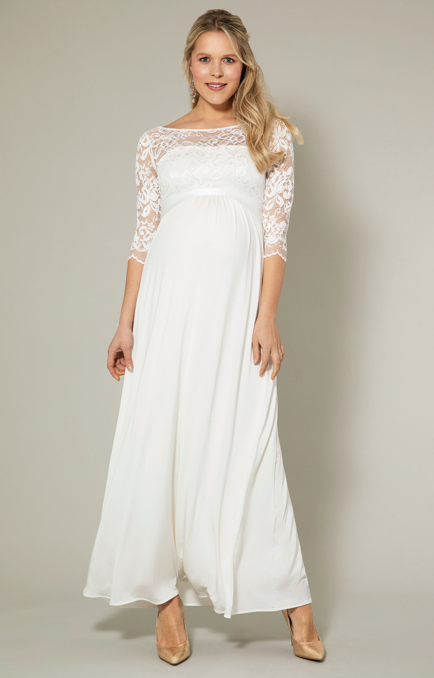 Olivia Maternity Wedding Gown (Ivory White) - Maternity Wedding Dresses ...