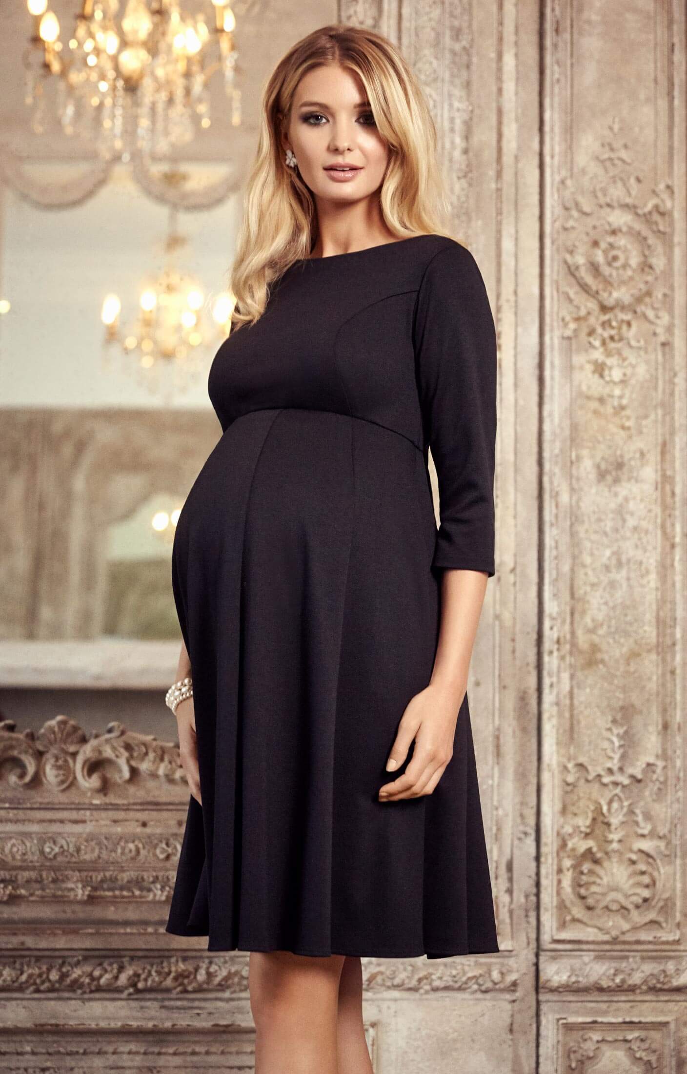 Sienna Maternity Dress Short Black - Maternity Wedding Dresses, Evening ...