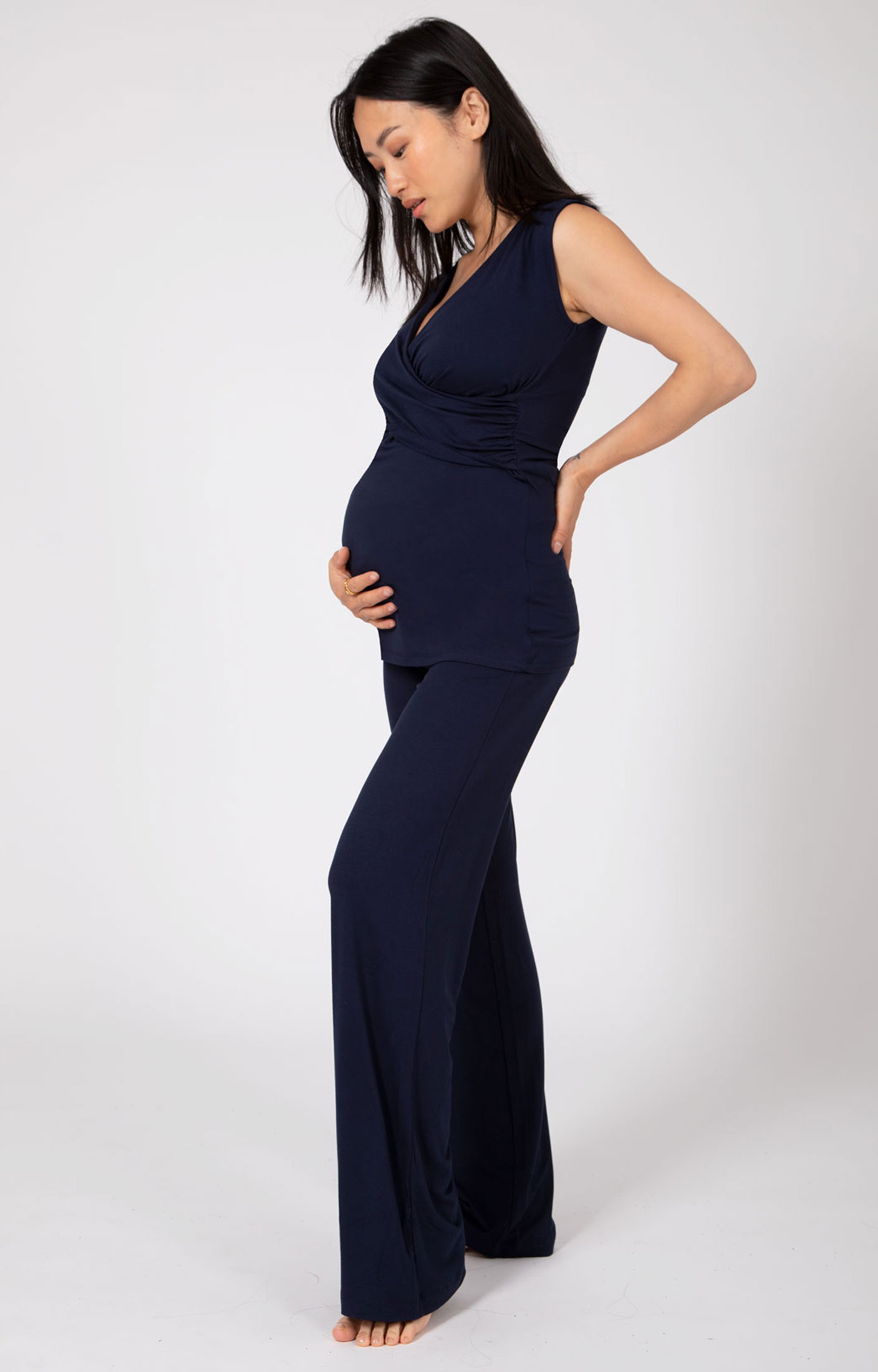 Celestine 3 Piece Maternity and Nursing Loungewear Set (Navy) - Maternity  Wedding Dresses, Evening Wear and Party Clothes by Tiffany Rose UK