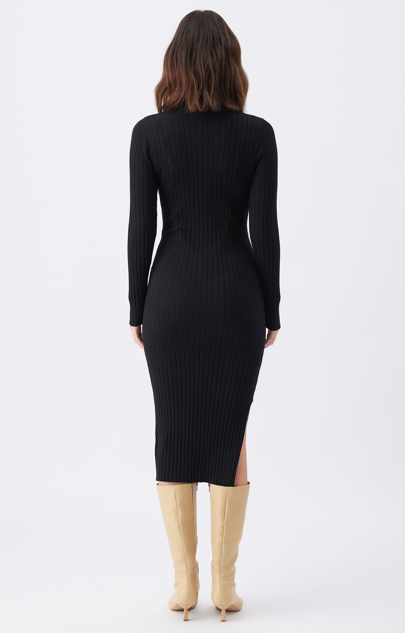 RIPE Nella Rib Nursing Knit Dress Black Maternity Wedding Dresses 
