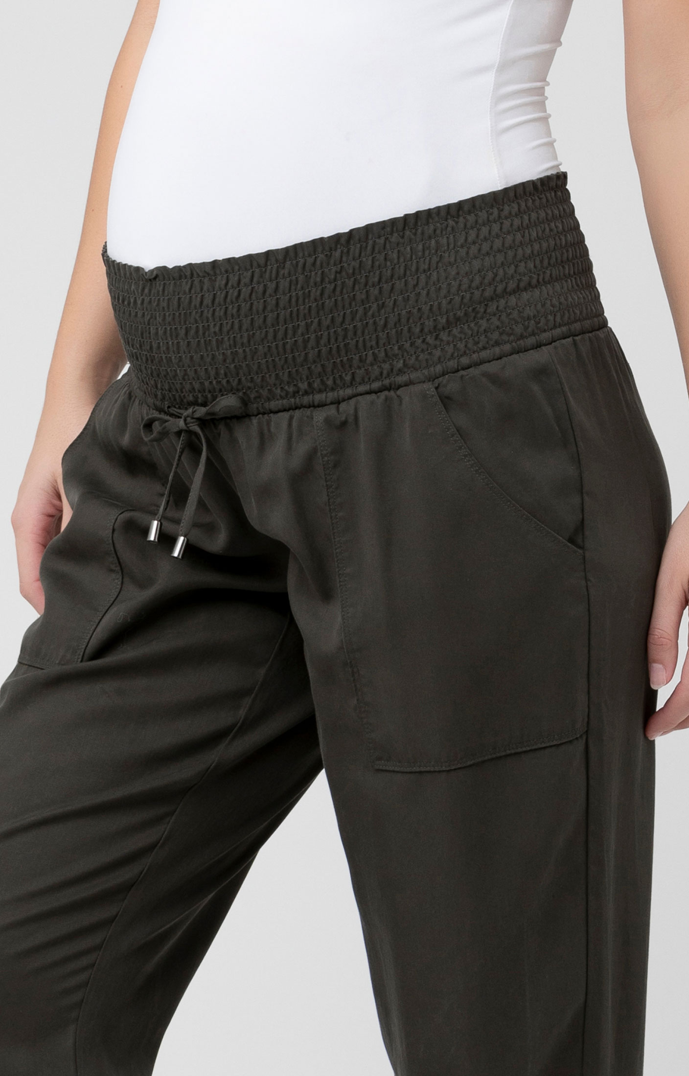 Maternity Black Elasticated Pocket Cargo Pants