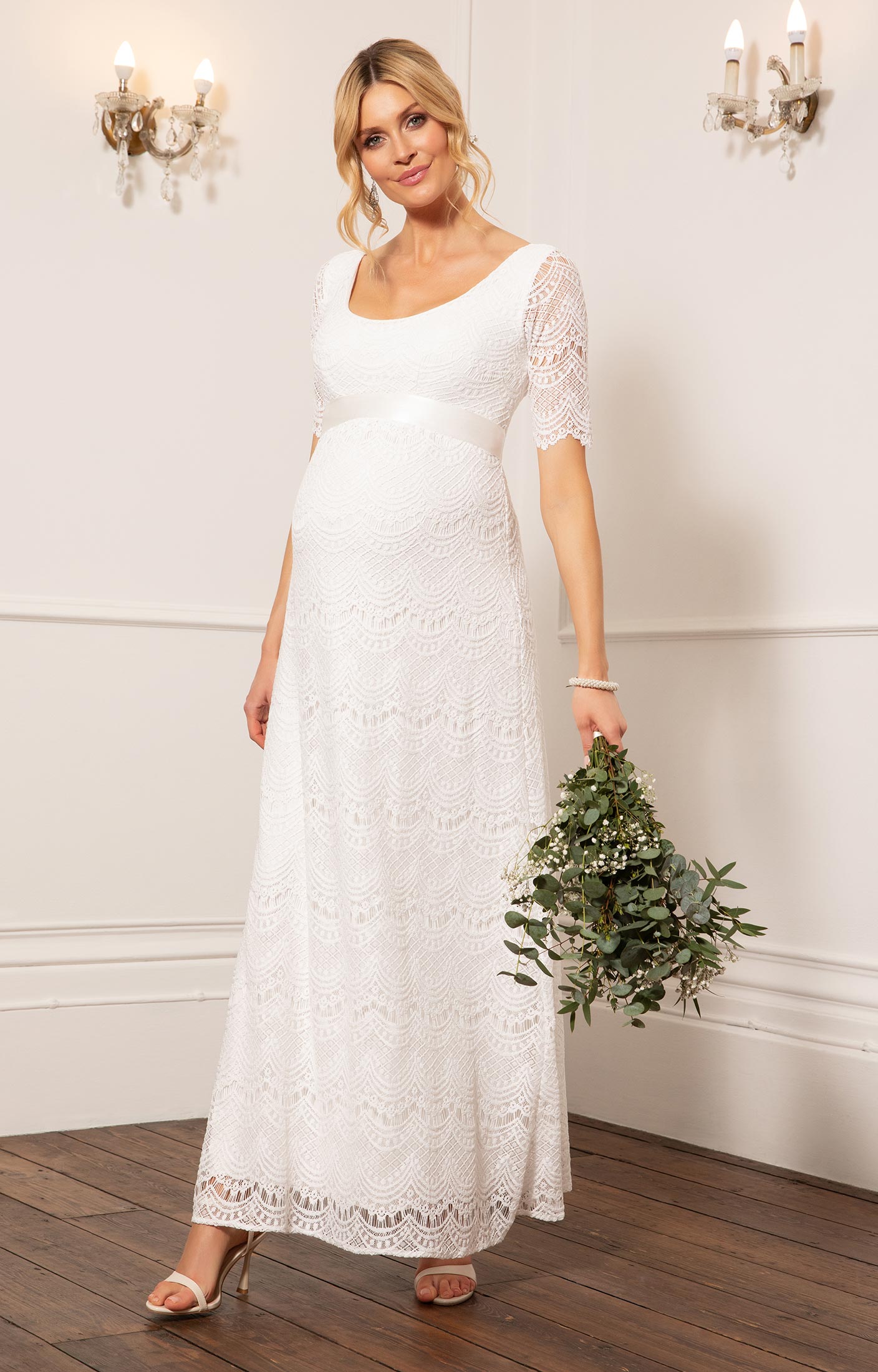 Verona Maternity Wedding Gown Ivory White