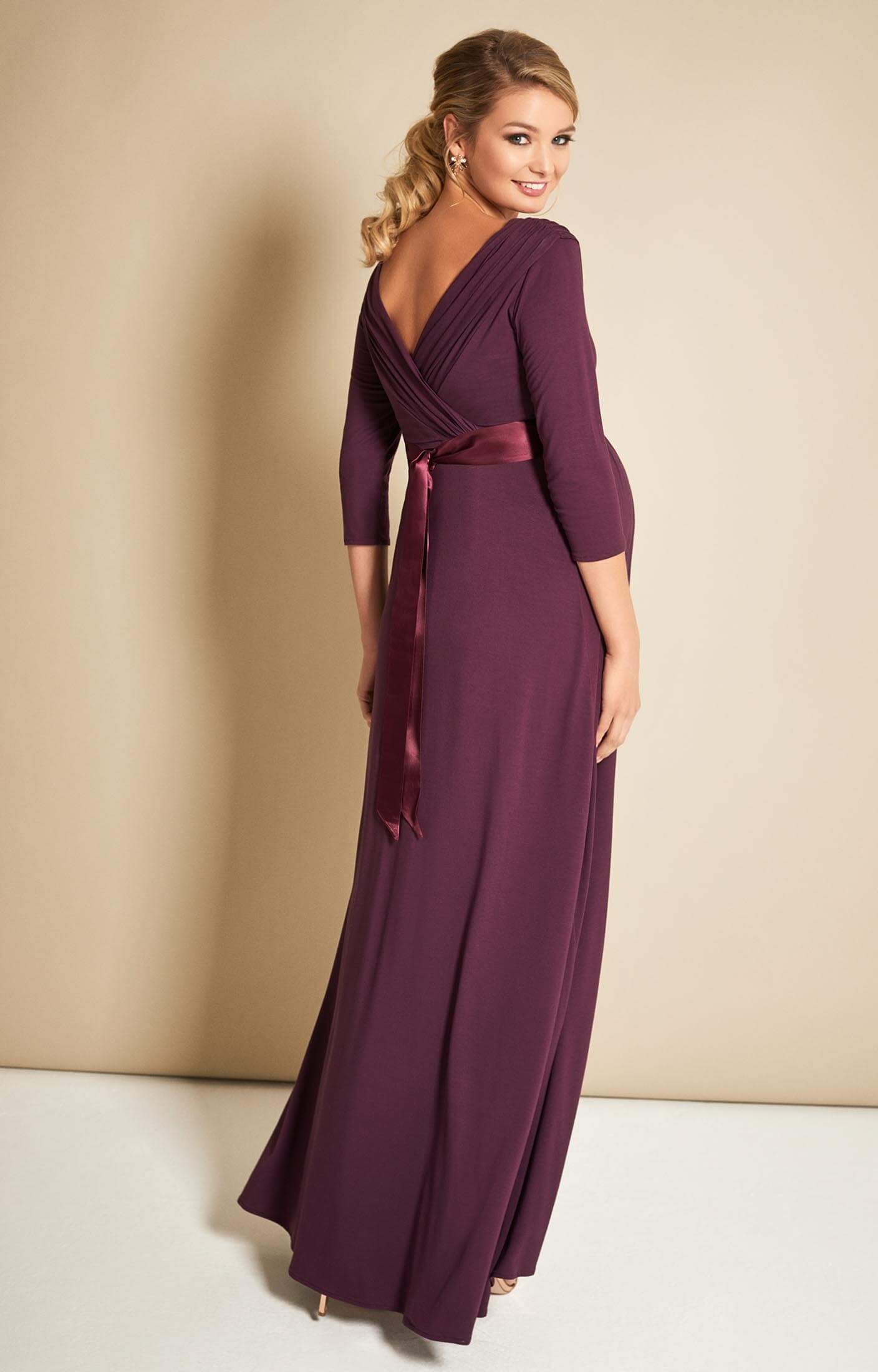 Willow Maternity Gown Claret - Maternity Wedding Dresses, Evening Wear ...