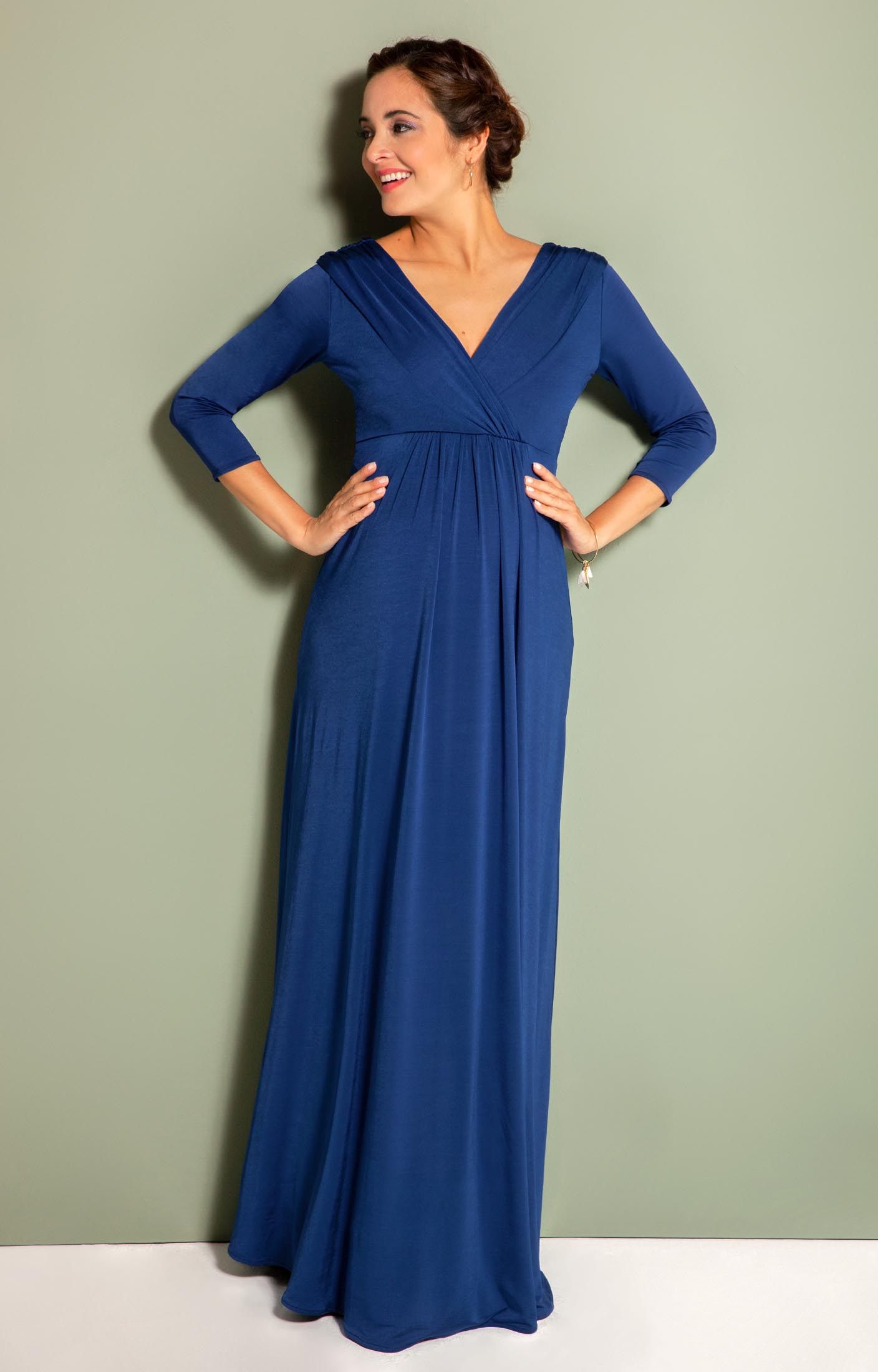 Willow Maternity Gown Imperial Blue