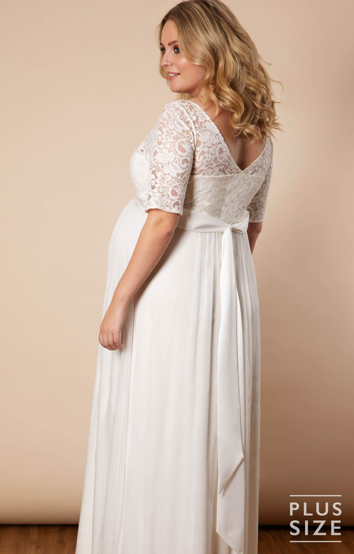 Alaska Plus Size Maternity Silk Chiffon Wedding Gown Maternity Wedding Dresses Evening Wear 