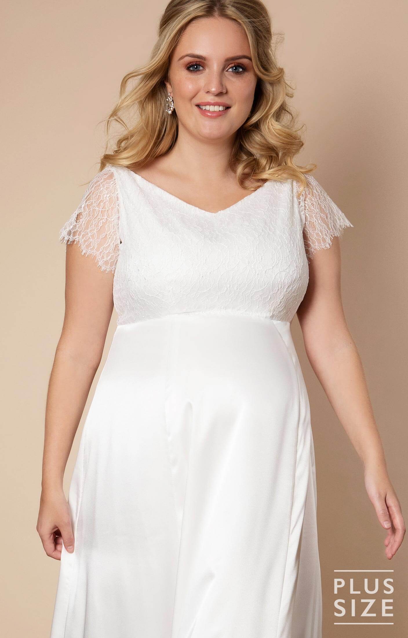 Alaska Plus Size Maternity Silk Chiffon Wedding Gown