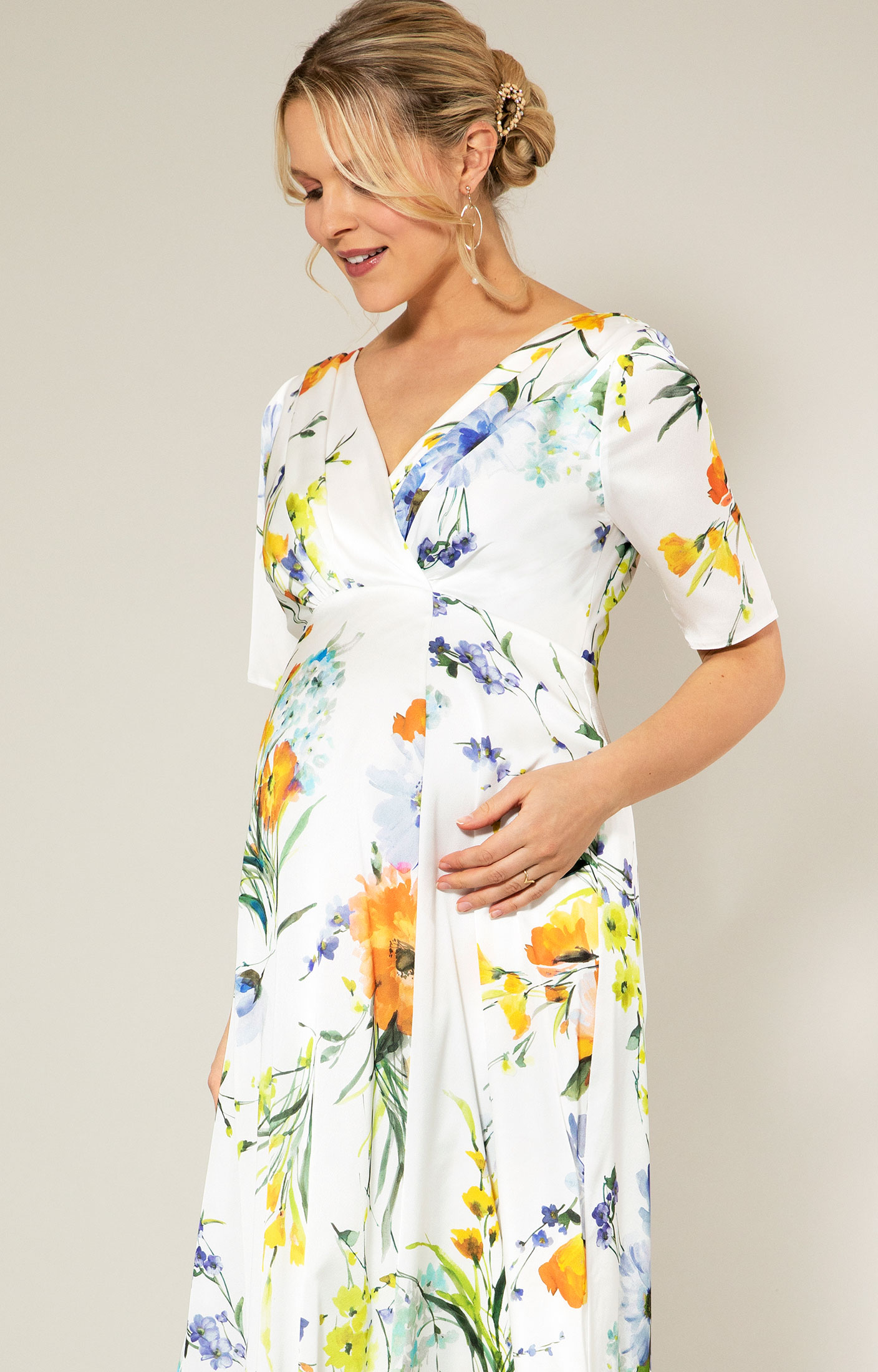 Zoey Maternity Gown Floral Brights - Maternity Wedding Dresses, Evening  Wear and Party Clothes by Tiffany Rose