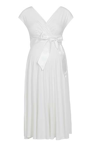 Alessandra Maternity Wedding Dress Short Ivory by Tiffany Rose