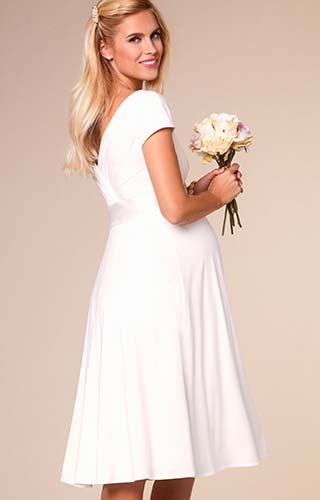 Alessandra Gravid Bröllopsklänning Kort Elfenben by Tiffany Rose