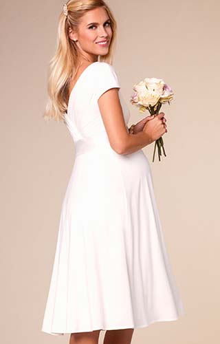 Umstandsbrautkleid Alessandra kurz in Elfenbein by Tiffany Rose