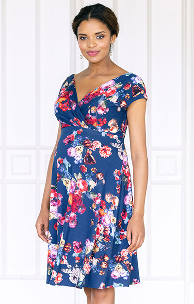 Alessandra Maternity Dress Short Midnight Garden by Tiffany Rose